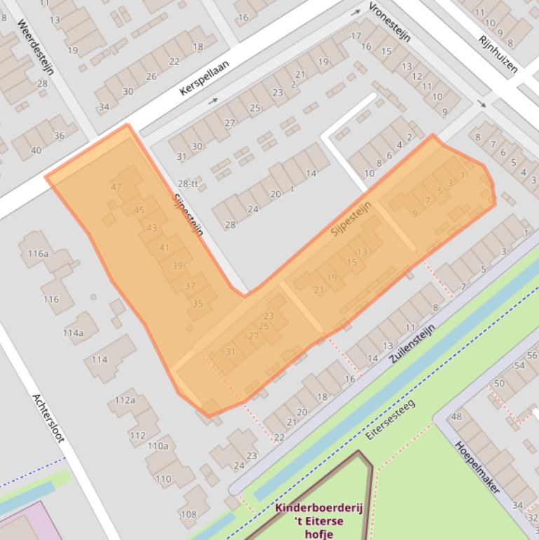 Kaart van postcodegebied 3401SC.