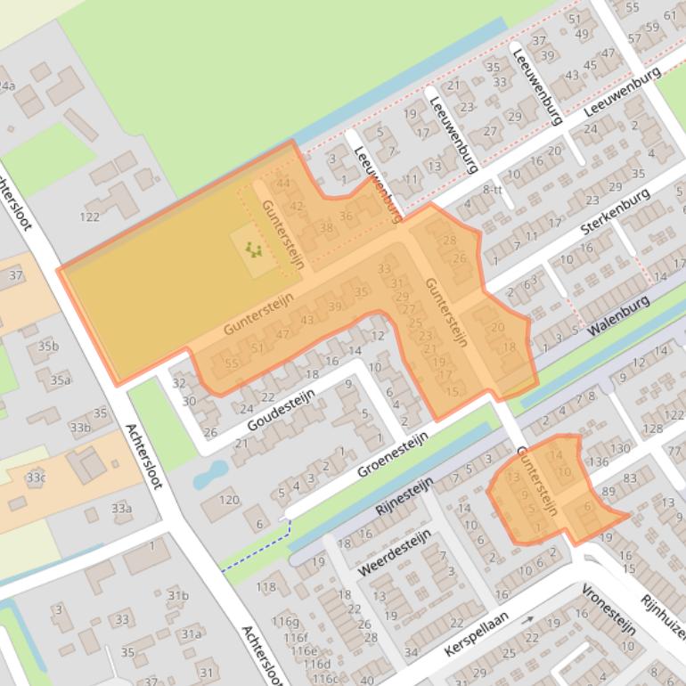 Kaart van postcodegebied 3401SN.