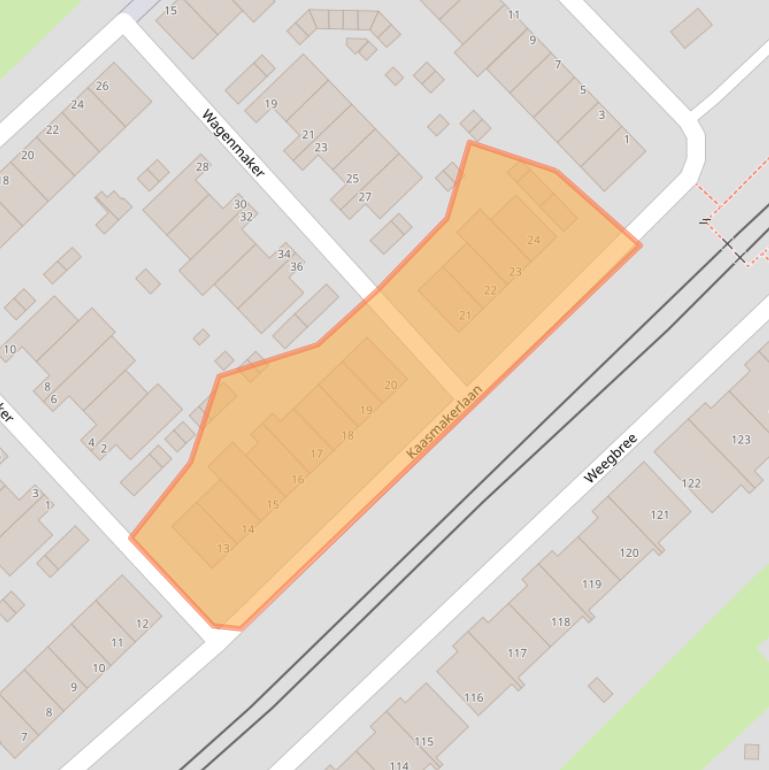 Kaart van postcodegebied 3401TB.