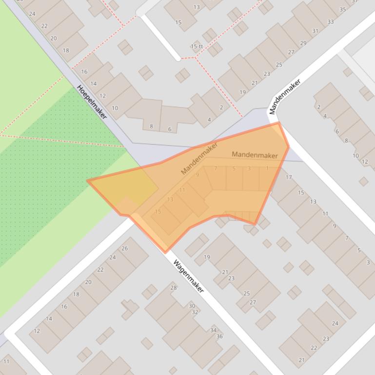 Kaart van postcodegebied 3401TH.