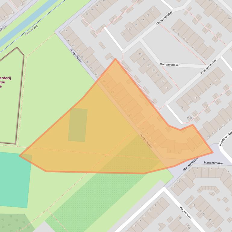 Kaart van postcodegebied 3401TJ.