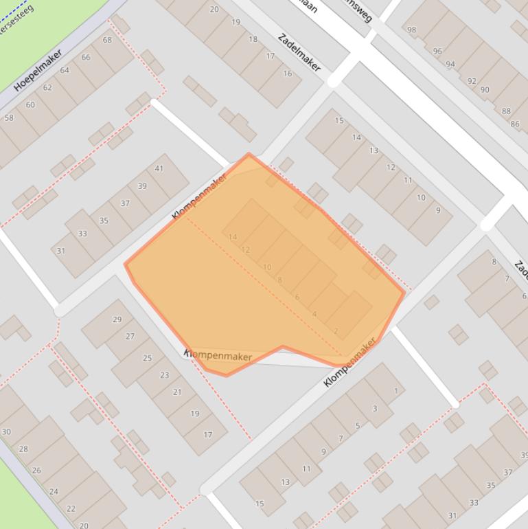 Kaart van postcodegebied 3401TM.