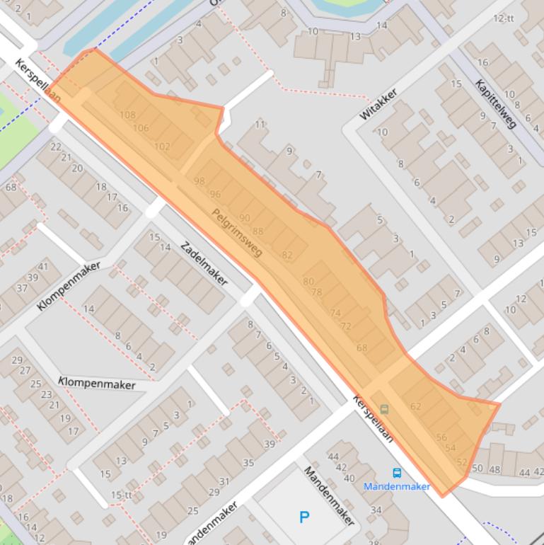 Kaart van postcodegebied 3401TS.