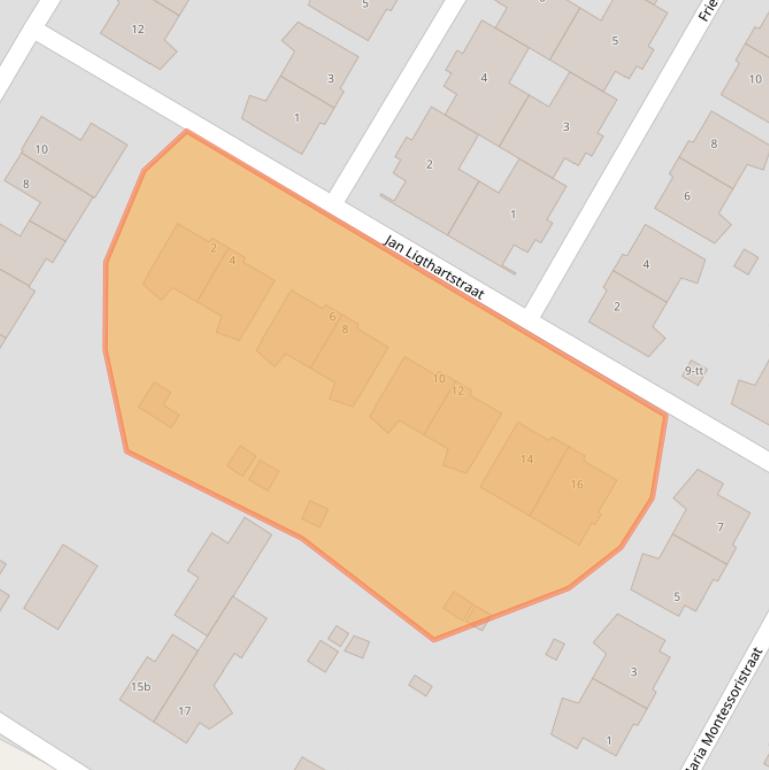 Kaart van postcodegebied 3401WD.