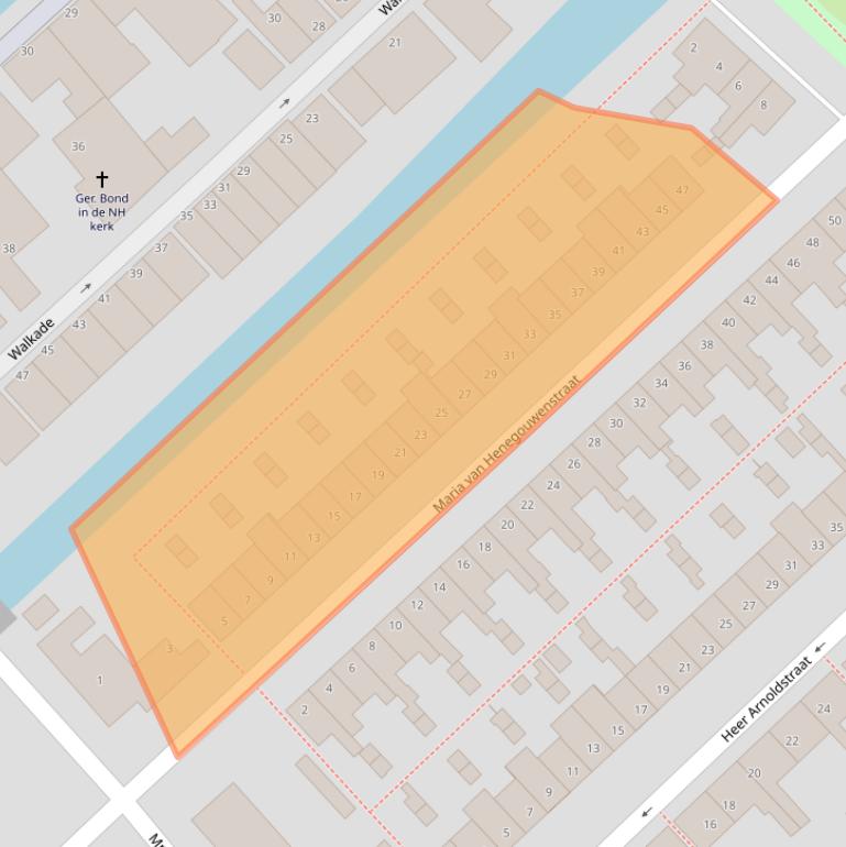 Kaart van postcodegebied 3401XB.