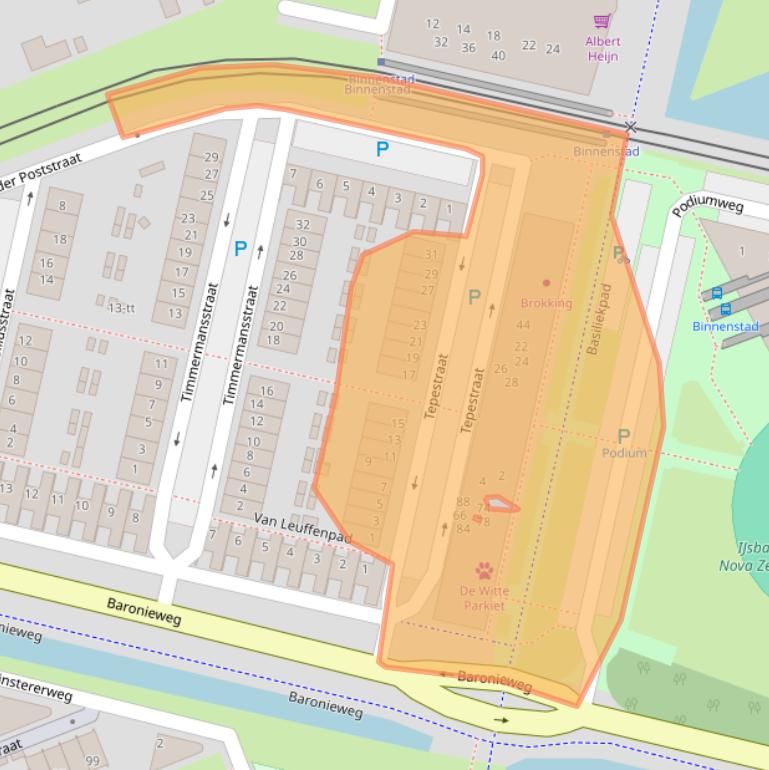 Kaart van postcodegebied 3401XR.
