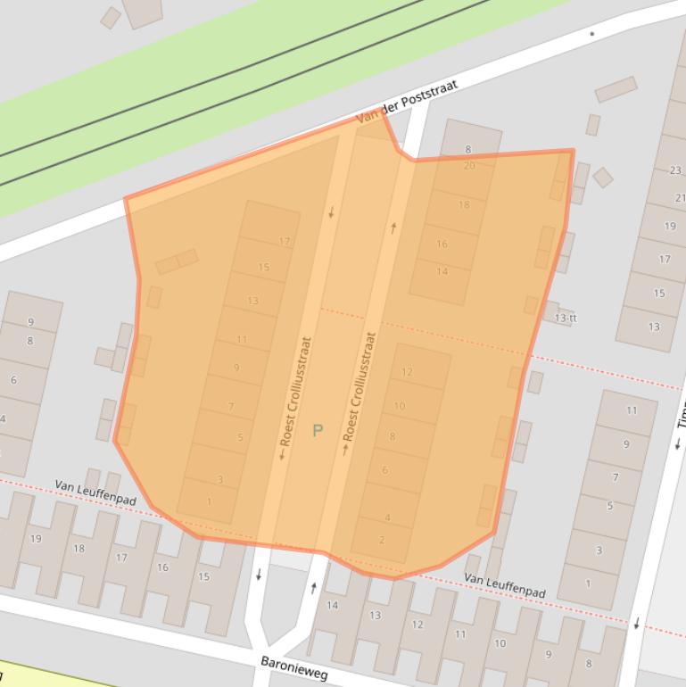 Kaart van postcodegebied 3401XV.