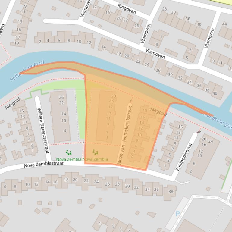 Kaart van postcodegebied 3401ZX.