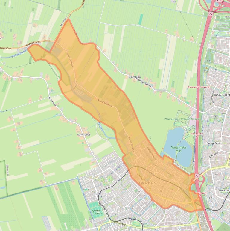 Kaart van postcodegebied 3402.