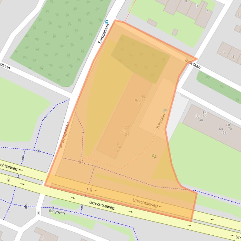 Kaart van postcodegebied 3402AB.