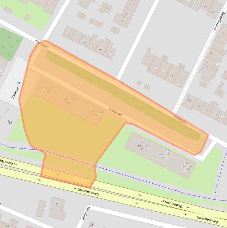 Kaart van postcodegebied 3402AC.