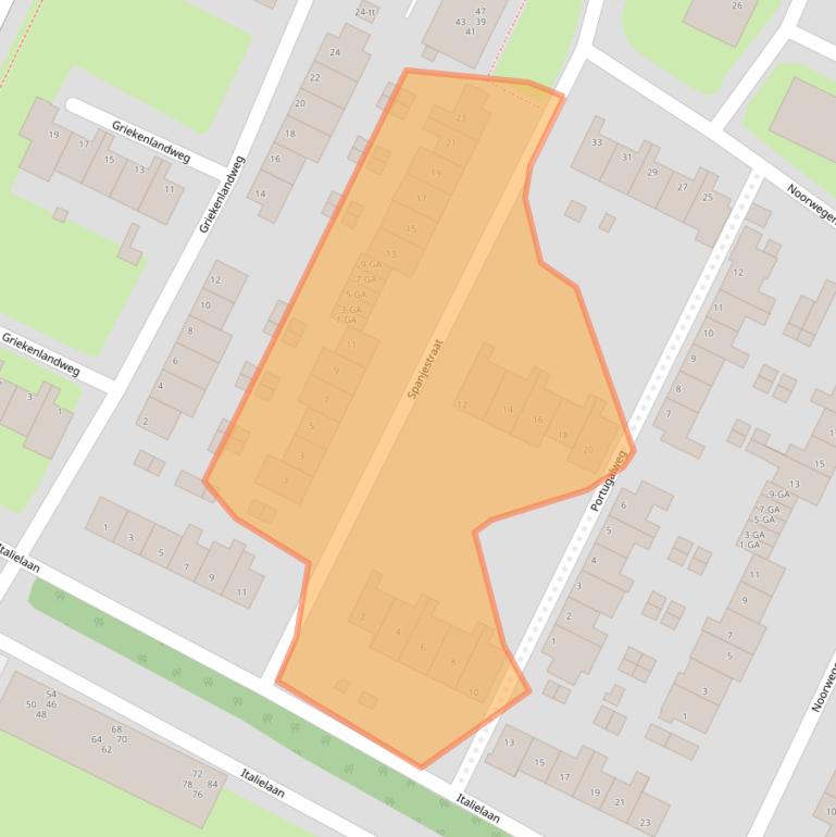 Kaart van postcodegebied 3402AG.