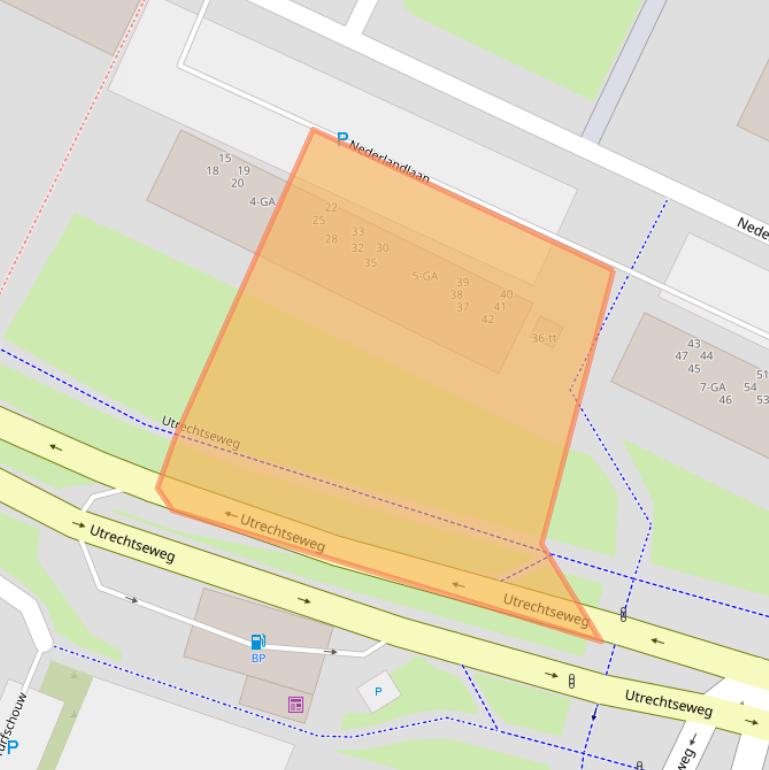 Kaart van postcodegebied 3402AN.