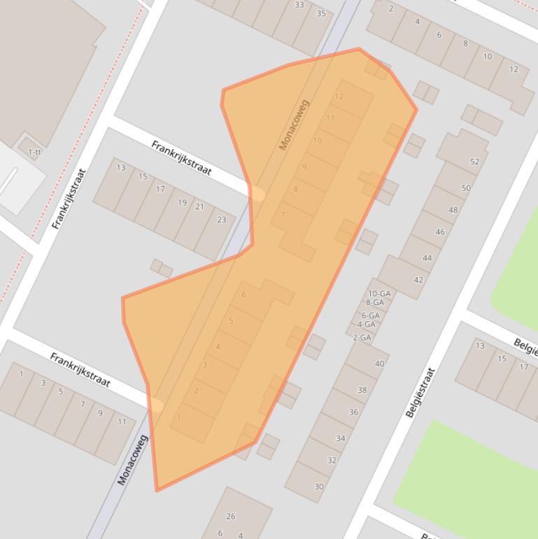 Kaart van postcodegebied 3402BD.