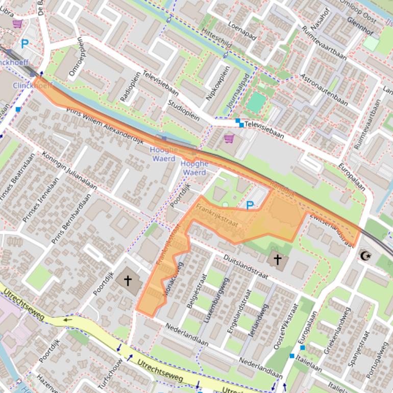 Kaart van postcodegebied 3402BE.