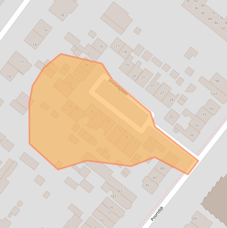 Kaart van postcodegebied 3402BX.