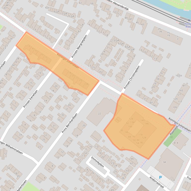 Kaart van postcodegebied 3402CB.