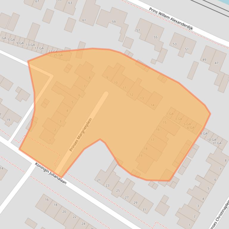 Kaart van postcodegebied 3402CG.