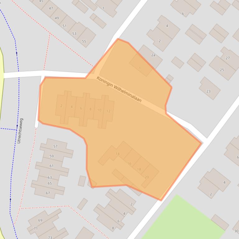 Kaart van postcodegebied 3402CN.