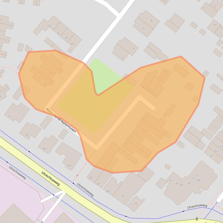 Kaart van postcodegebied 3402CT.