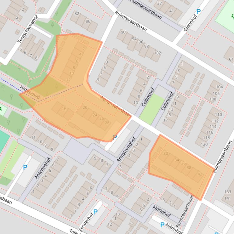 Kaart van postcodegebied 3402DH.