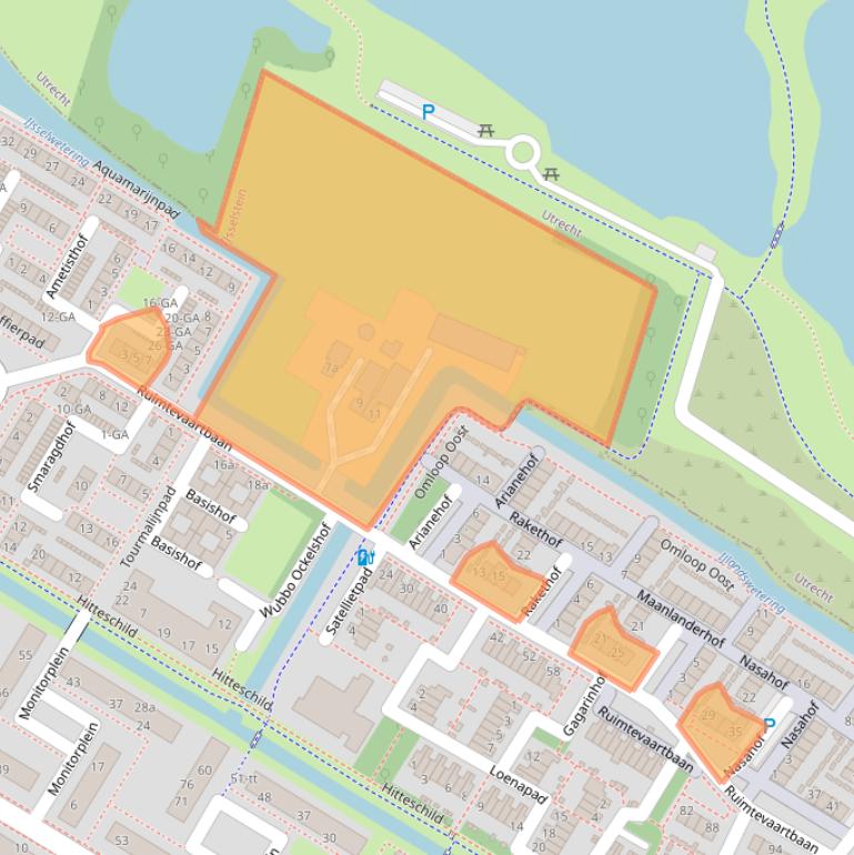 Kaart van postcodegebied 3402DK.