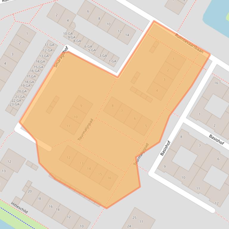 Kaart van postcodegebied 3402GG.