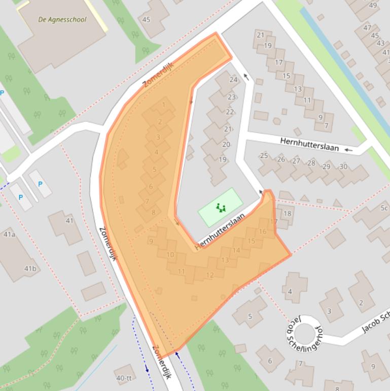 Kaart van postcodegebied 3402GX.