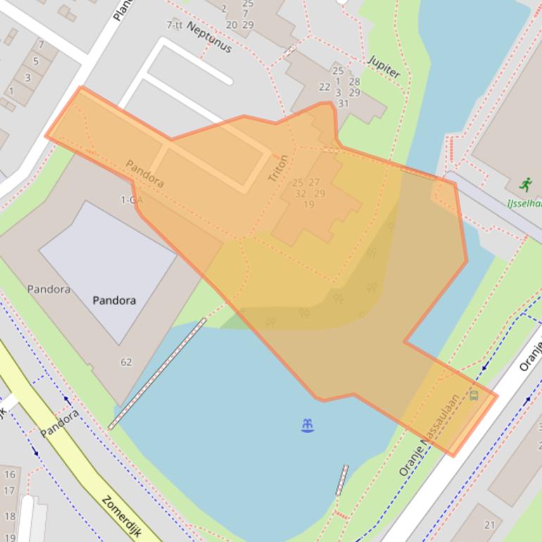 Kaart van postcodegebied 3402HN.