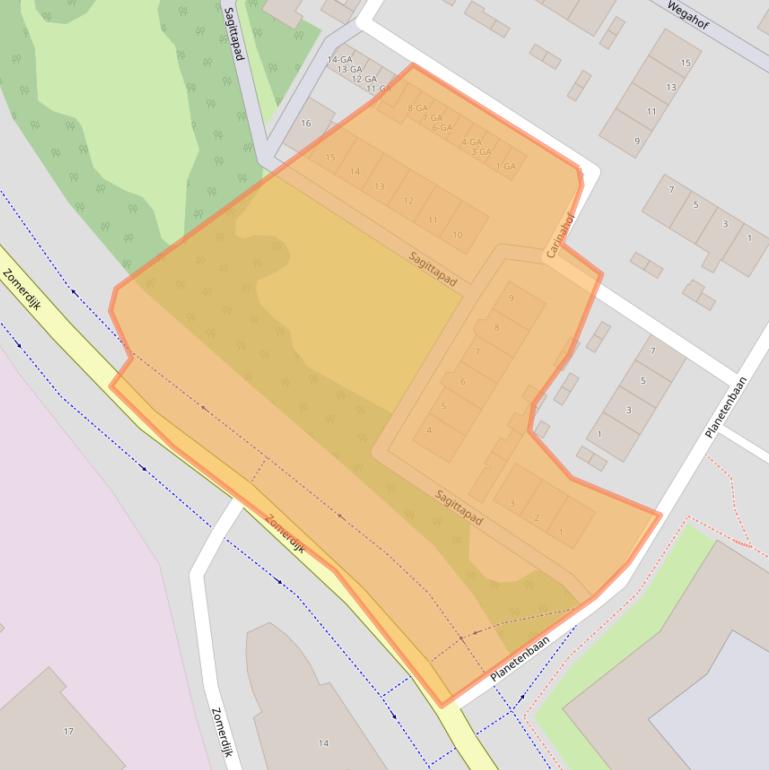 Kaart van postcodegebied 3402HR.