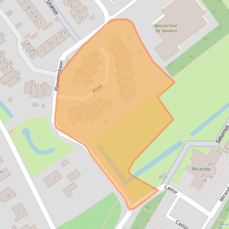 Kaart van postcodegebied 3402JA.