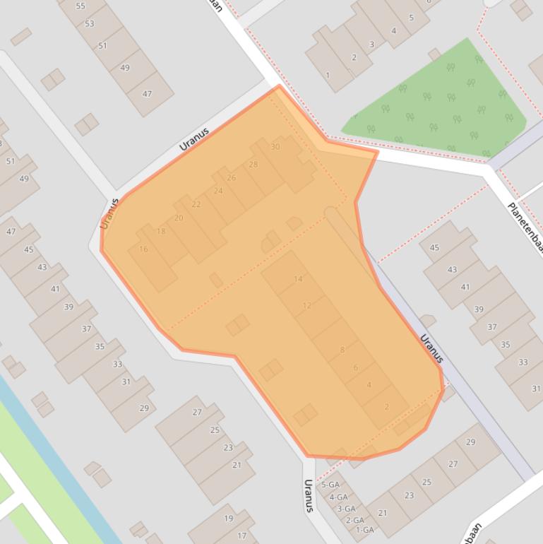 Kaart van postcodegebied 3402JD.