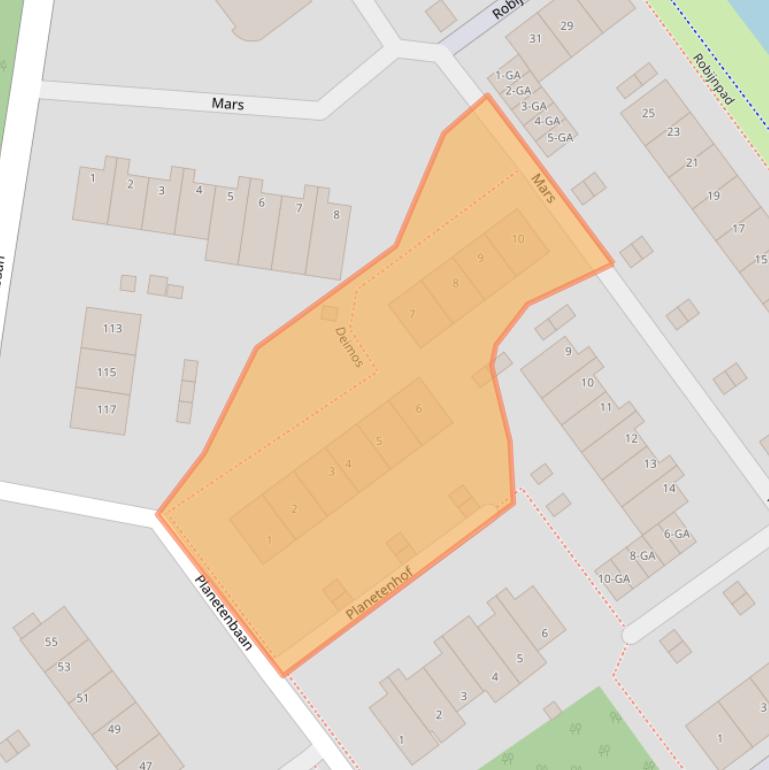 Kaart van postcodegebied 3402JG.