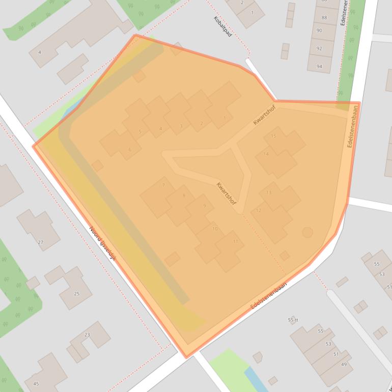 Kaart van postcodegebied 3402JK.