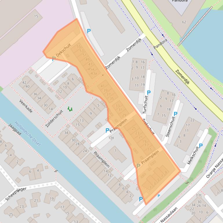 Kaart van postcodegebied 3402MC.