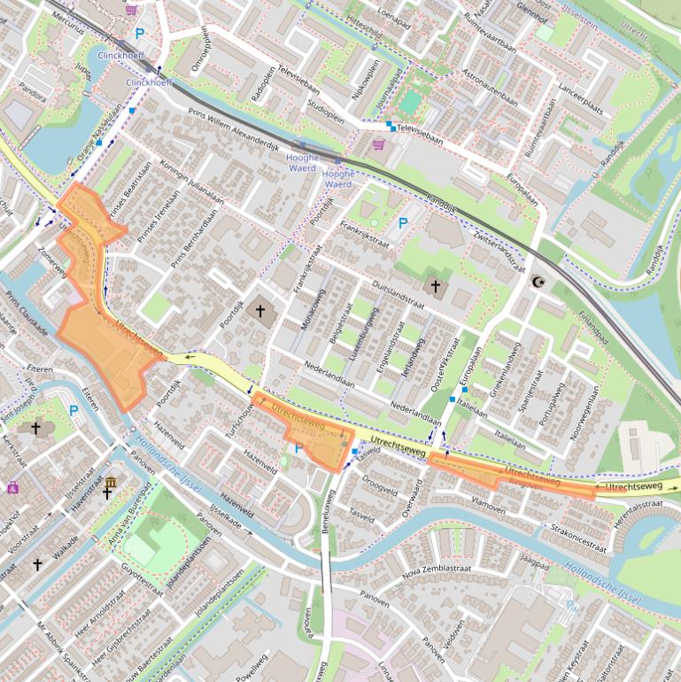 Kaart van postcodegebied 3402PL.