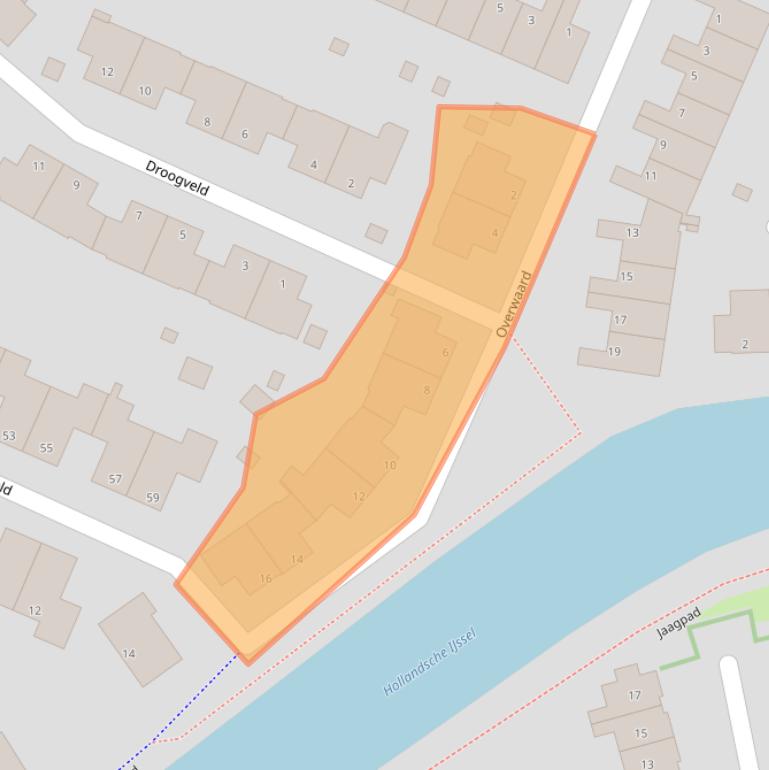 Kaart van postcodegebied 3402SH.