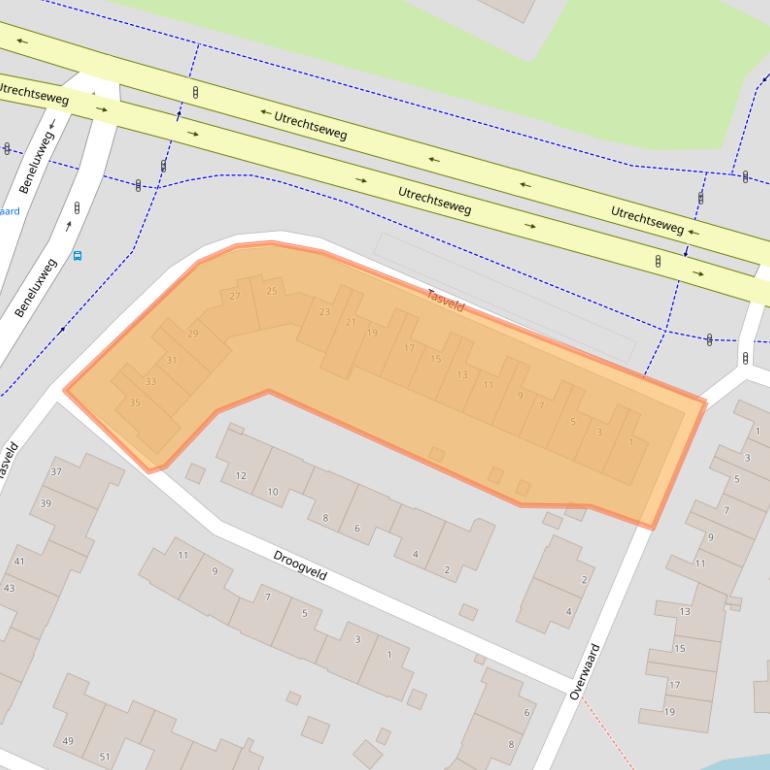 Kaart van postcodegebied 3402SL.