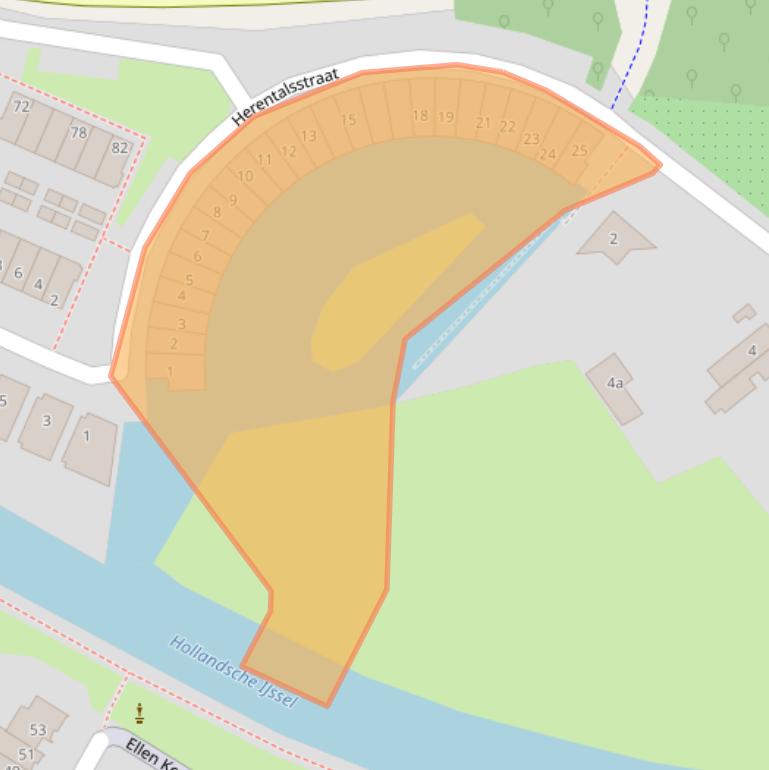 Kaart van postcodegebied 3402SR.