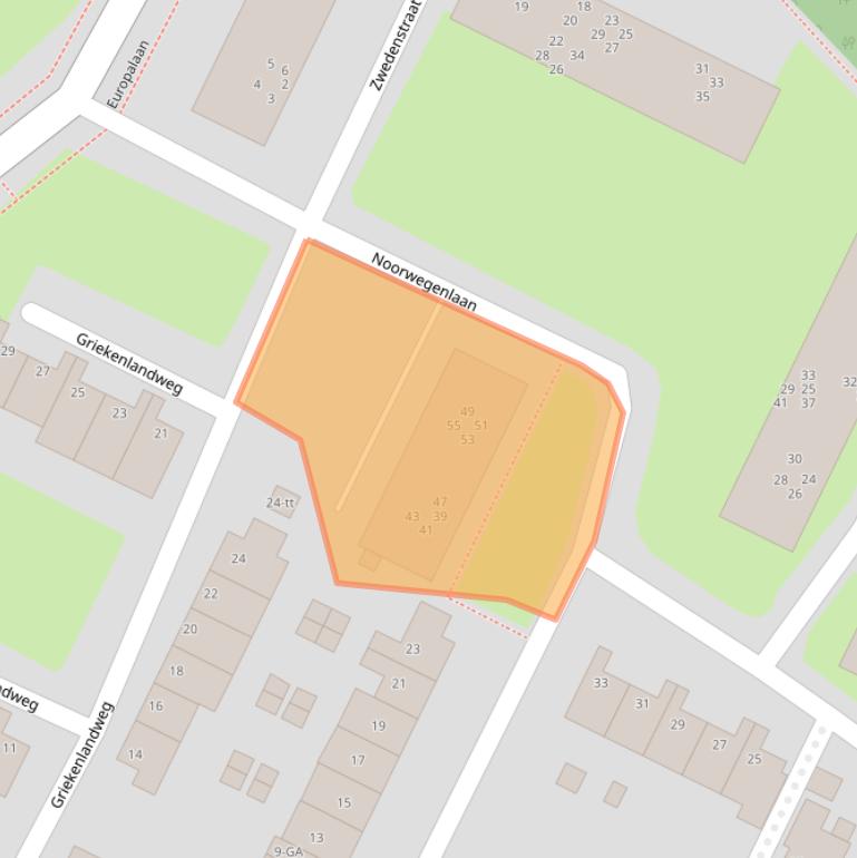 Kaart van postcodegebied 3402TB.