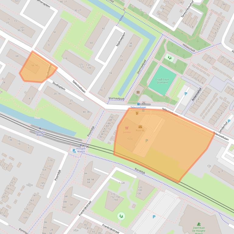 Kaart van postcodegebied 3402VH.