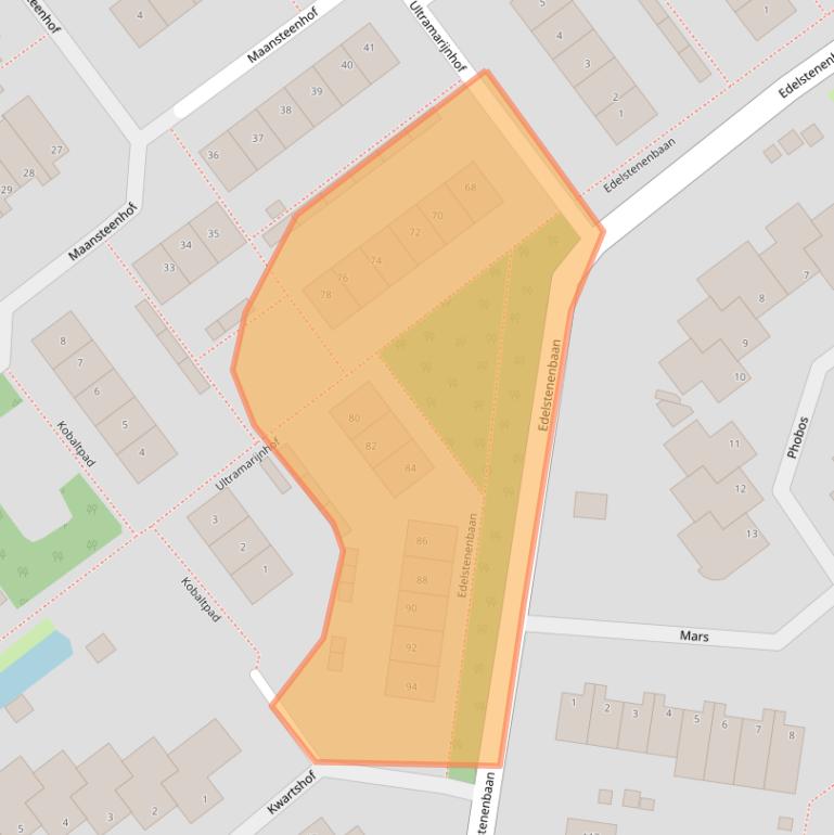 Kaart van postcodegebied 3402XG.