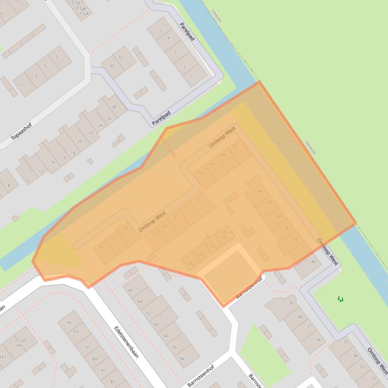 Kaart van postcodegebied 3402XP.