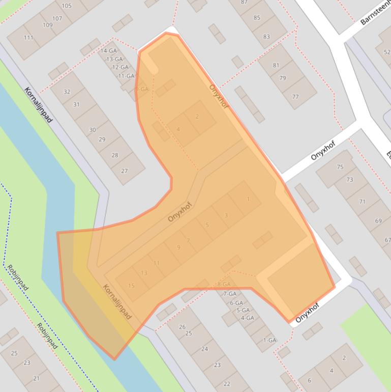 Kaart van postcodegebied 3402XT.