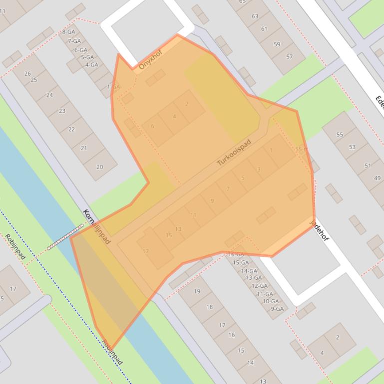 Kaart van postcodegebied 3402ZB.