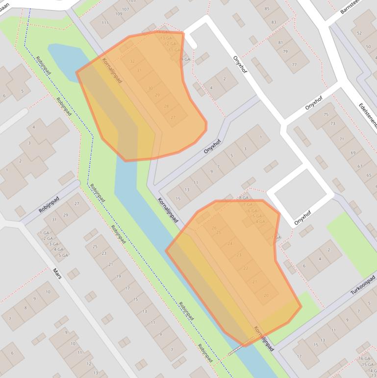 Kaart van postcodegebied 3402ZD.