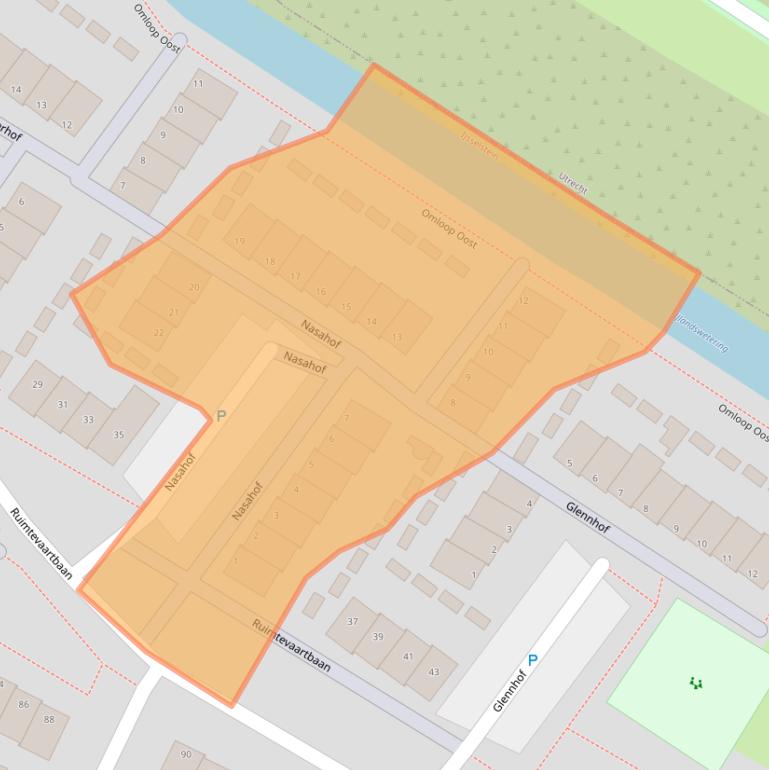 Kaart van postcodegebied 3402ZV.