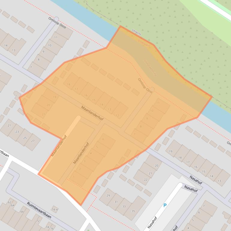 Kaart van postcodegebied 3402ZW.