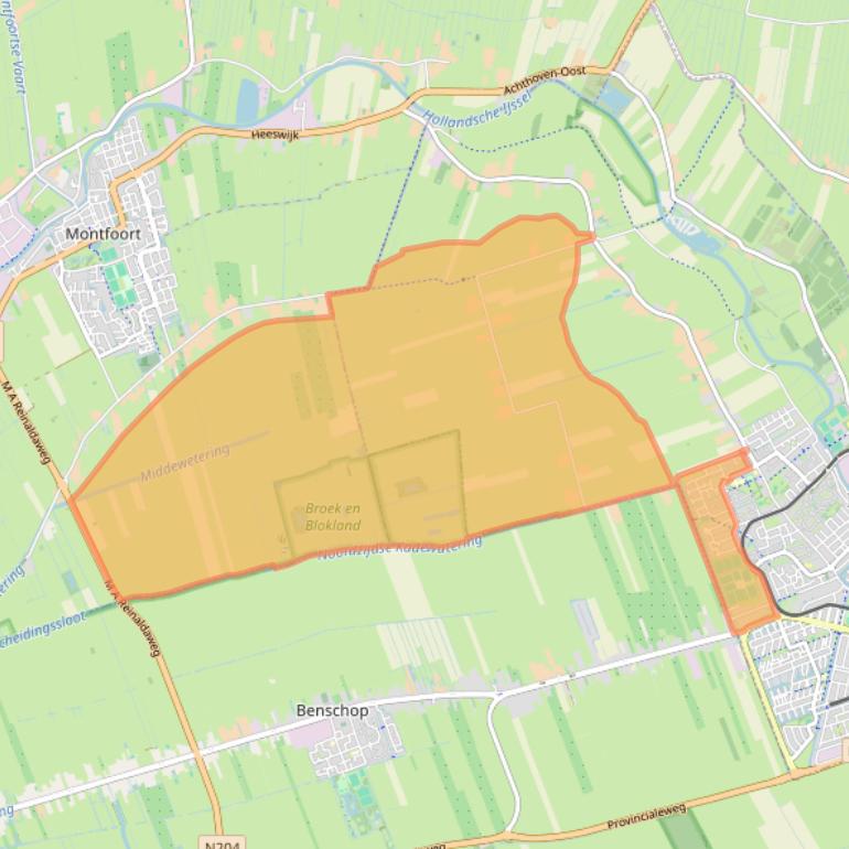 Kaart van postcodegebied 3403.