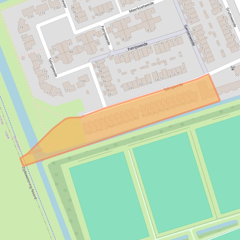 Kaart van postcodegebied 3403AC.